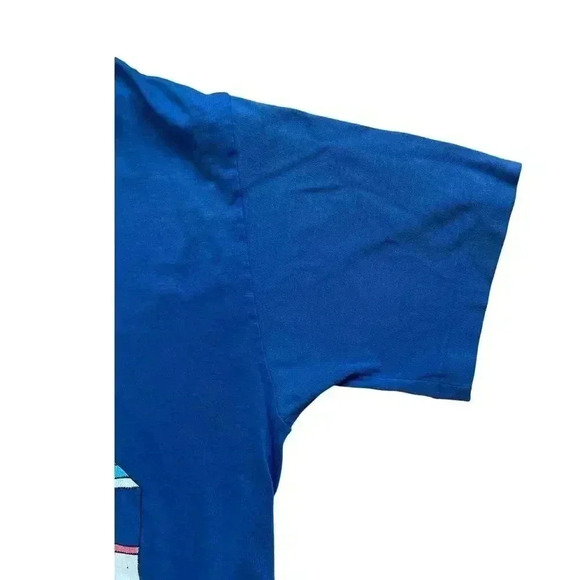 RARE Vintage 70s 80s Adidas Graphic T-Shirt Single Stitch Made in USA 50/50 - Picture 8 of 13